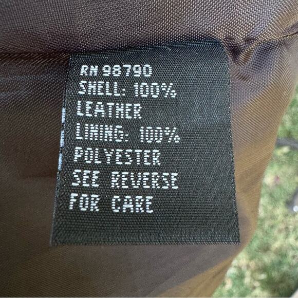 Vtg Y2K Marcelle Renee Brown Suede Leather Whipstitch Trench Coat Women's Small - Picture 16 of 16